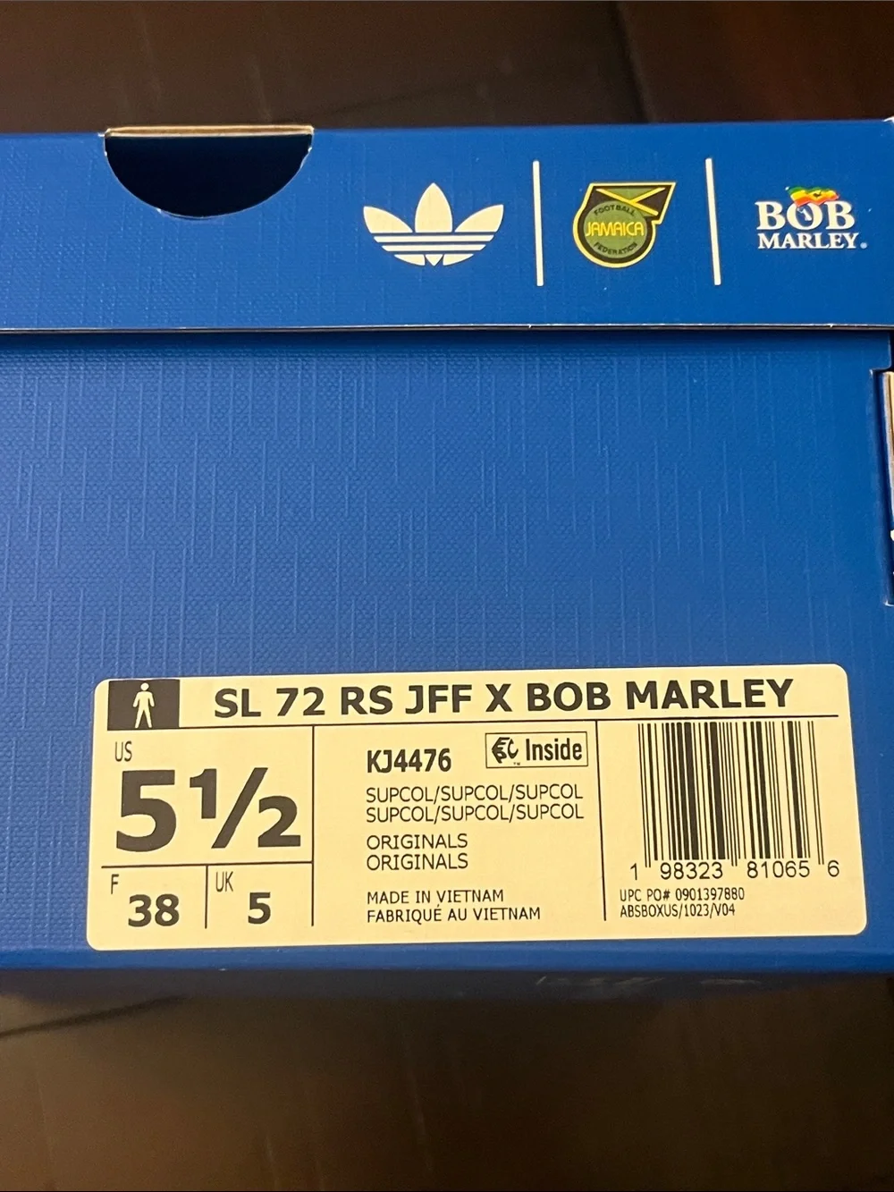 Adidas SL72 RS Jamaica Bob Marley Shoes Sneakers Reggae Mens Sz 5.5 / Womens 6.5